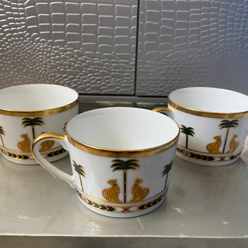 3 x Vintage Christian Dior Porcelain "Casablanca" Fine China Cups